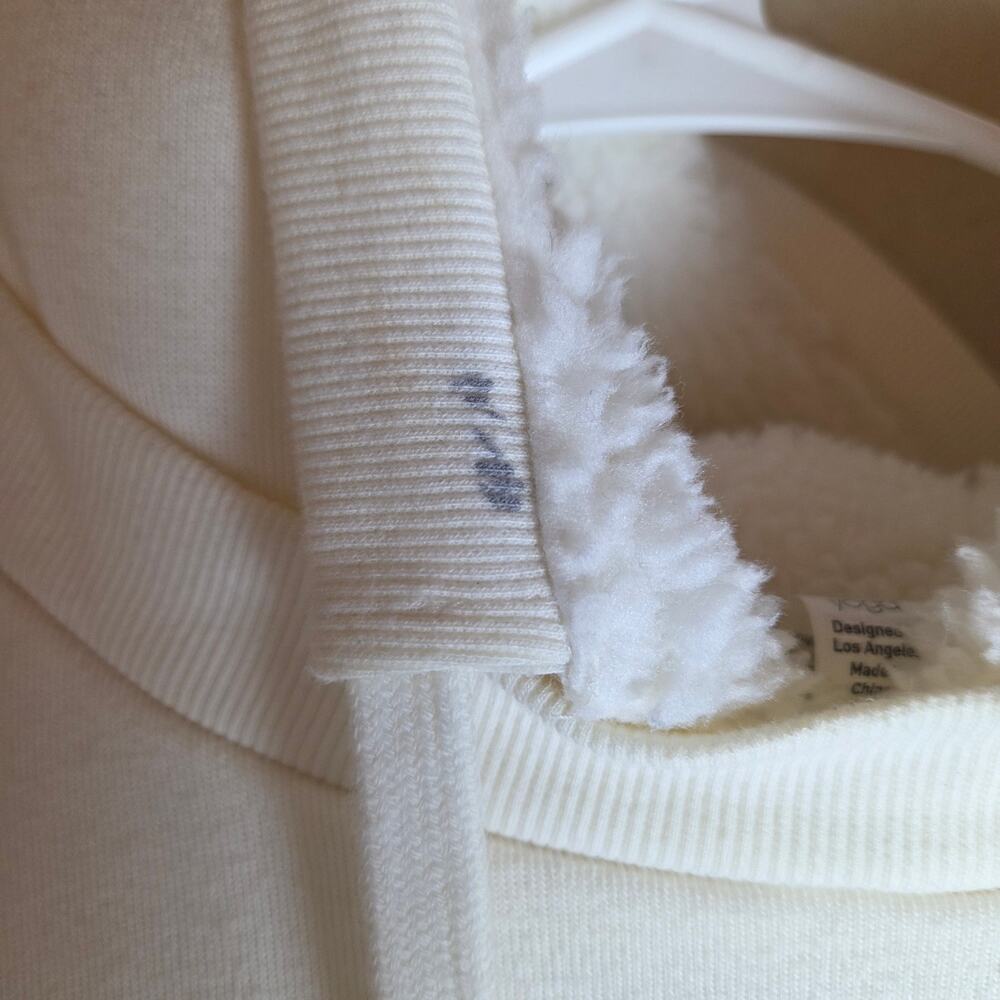 Alo Yoga Frost Faux Shearling Hoodie - Cream - Small - Picture 5 of 12